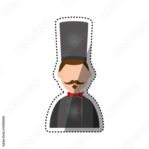 Chef cartoon character icon vector illustration graphic design