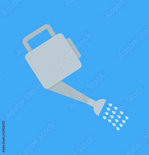 Watering can. Flat design