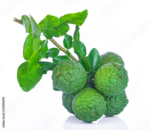 Bergamot fruit on a white background