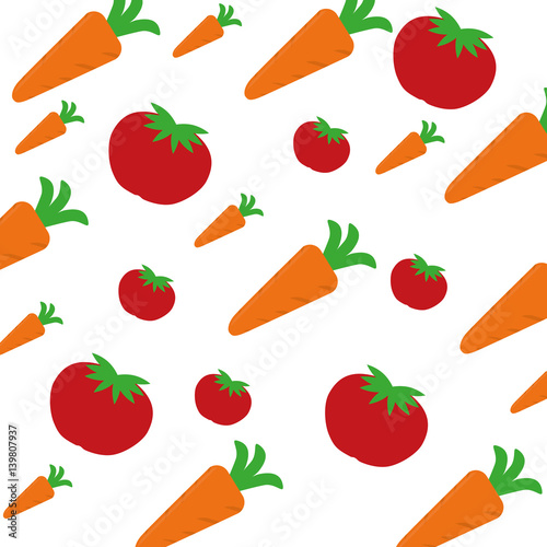 Carrots and tomatos icon vector illustration graphic design