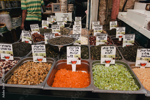 tea on mahane yehuda market photo