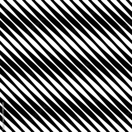 Vector seamless pattern. Modern stylish texture. Monochrome geometric pattern with stripes arranged diagonally.