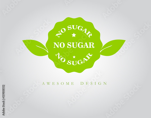 No sugar stamp.Sign.Seal.Logo