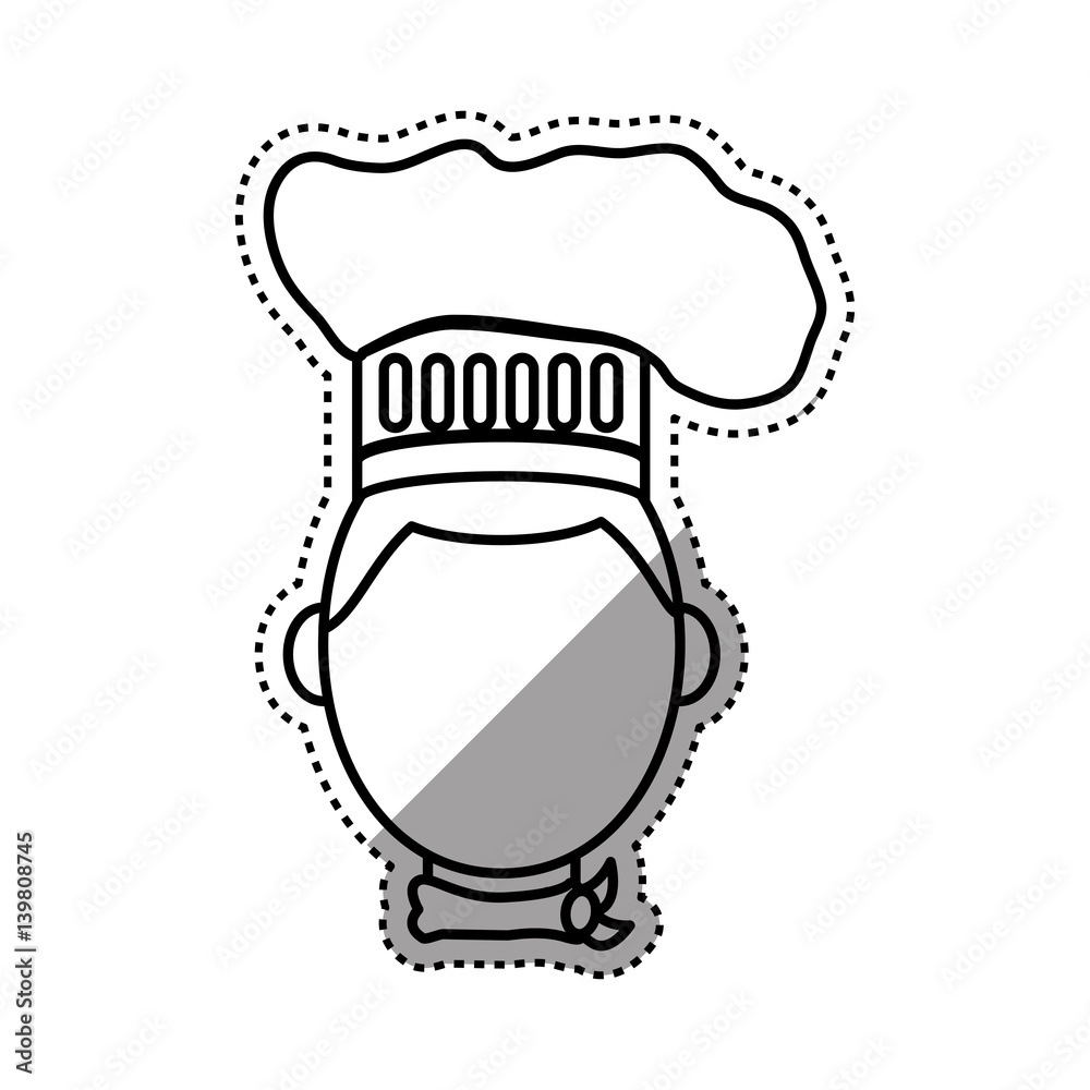 Chef cartoon character icon vector illustration graphic design