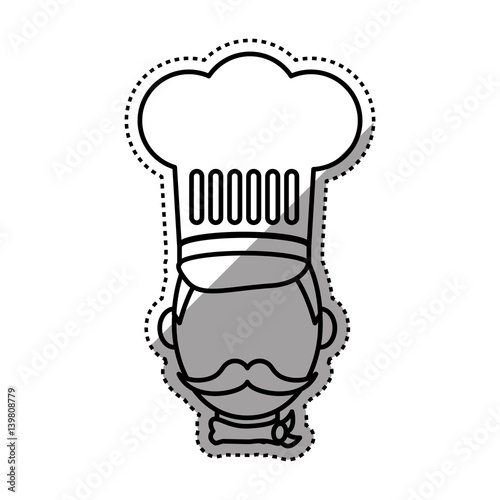 Chef cartoon character icon vector illustration graphic design