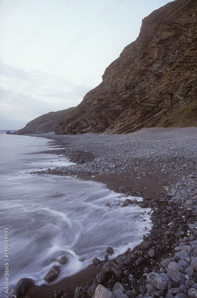 Fototapeta premium Millook Haven Shingle beach Cornwall