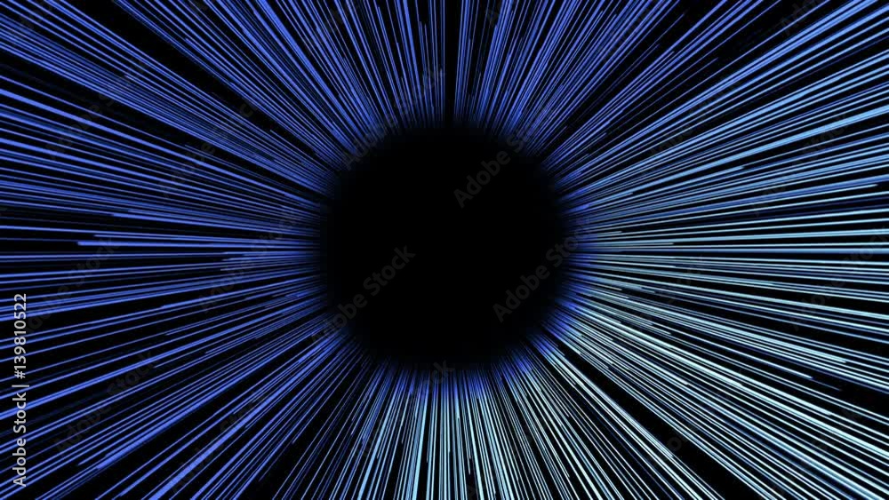 Abstract background with futuristic lines tunnel. Seamless loop