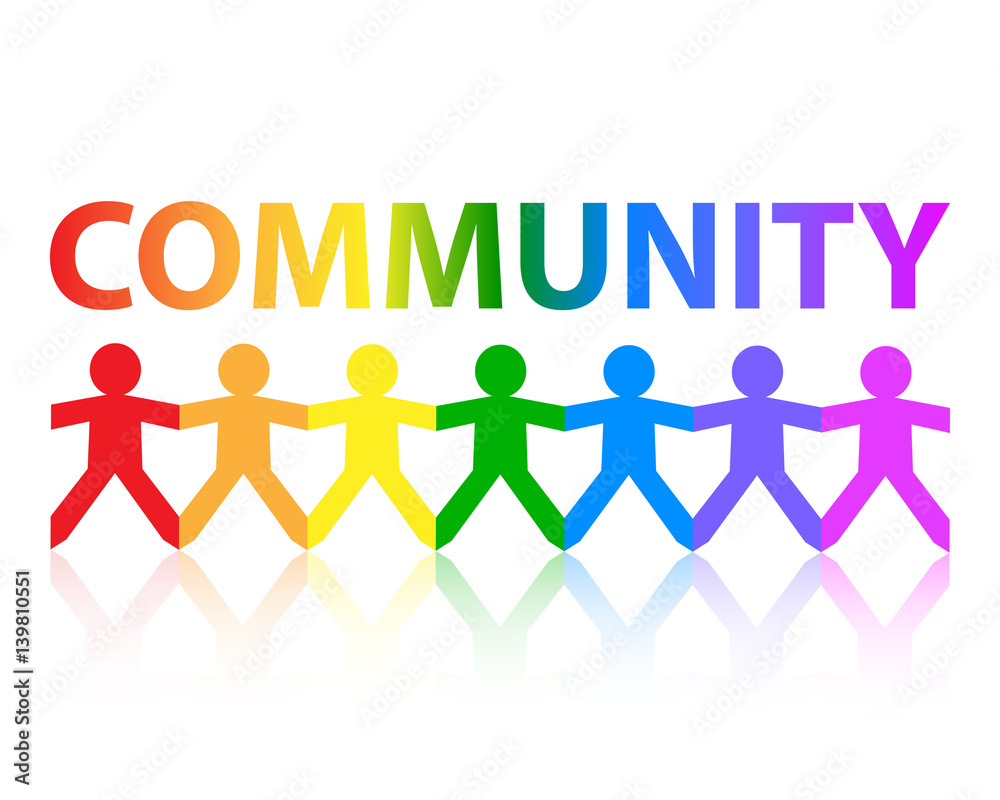 Community Paper People Rainbow Community Paper People Rainbow