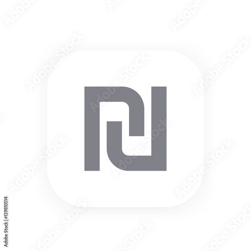 shekel icon, vector sign