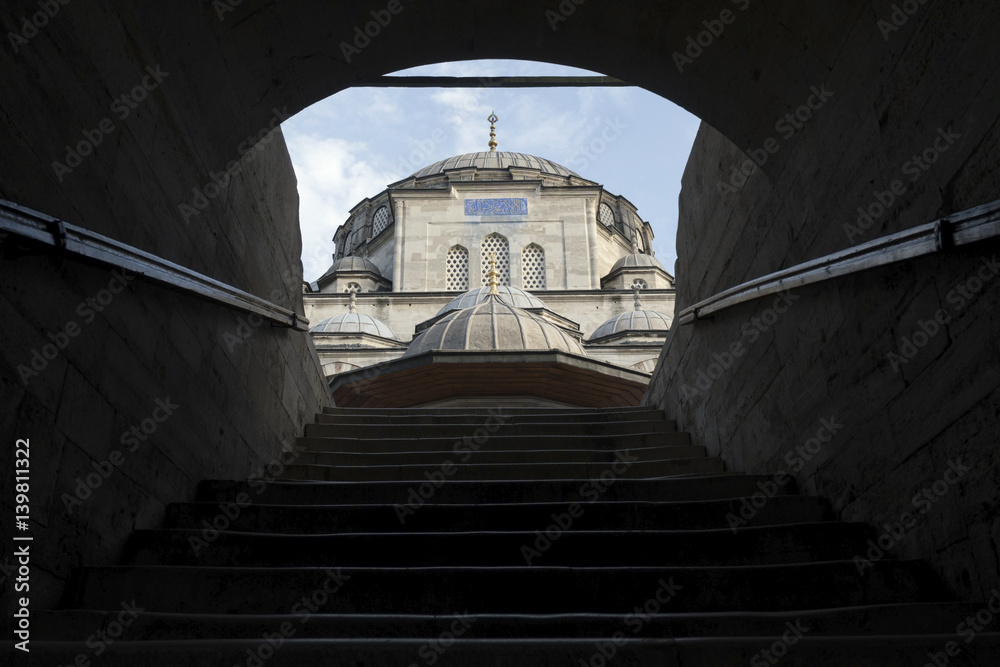 Fototapeta premium Unique gateway of The Sokollu Mehmet Pasha Mosque at Istanbul. 