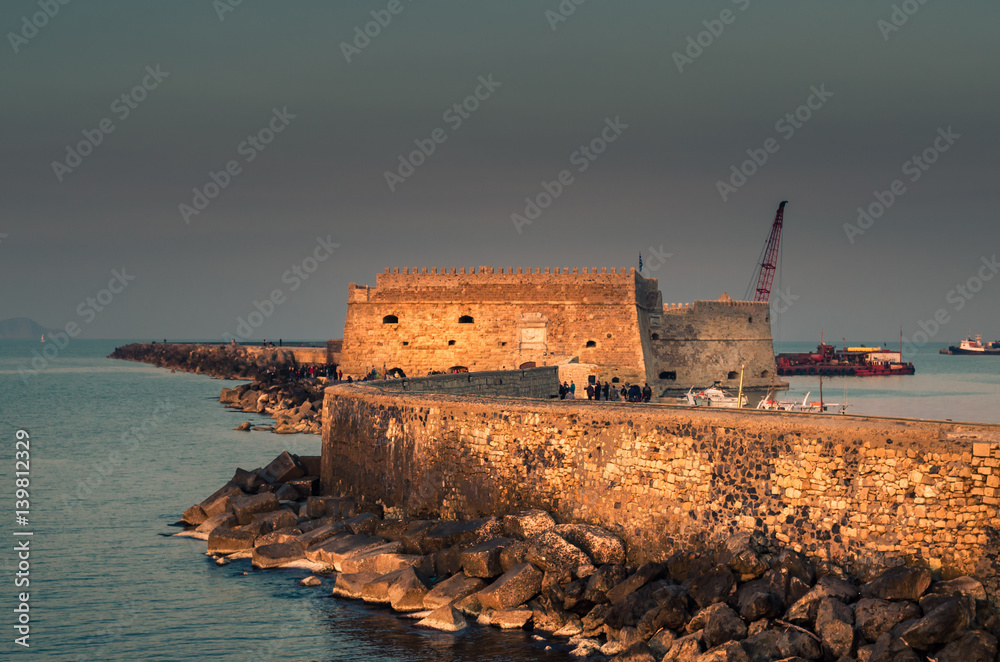 Koules the Venetian fortress that dominates the entrance to the Venetian harbour of Heraklion.