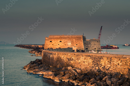 Koules the Venetian fortress that dominates the entrance to the Venetian harbour of Heraklion. photo