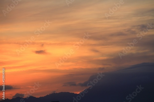 sunrise sky in the morning and motion cloud  beautiful colorful  nature. space for add text