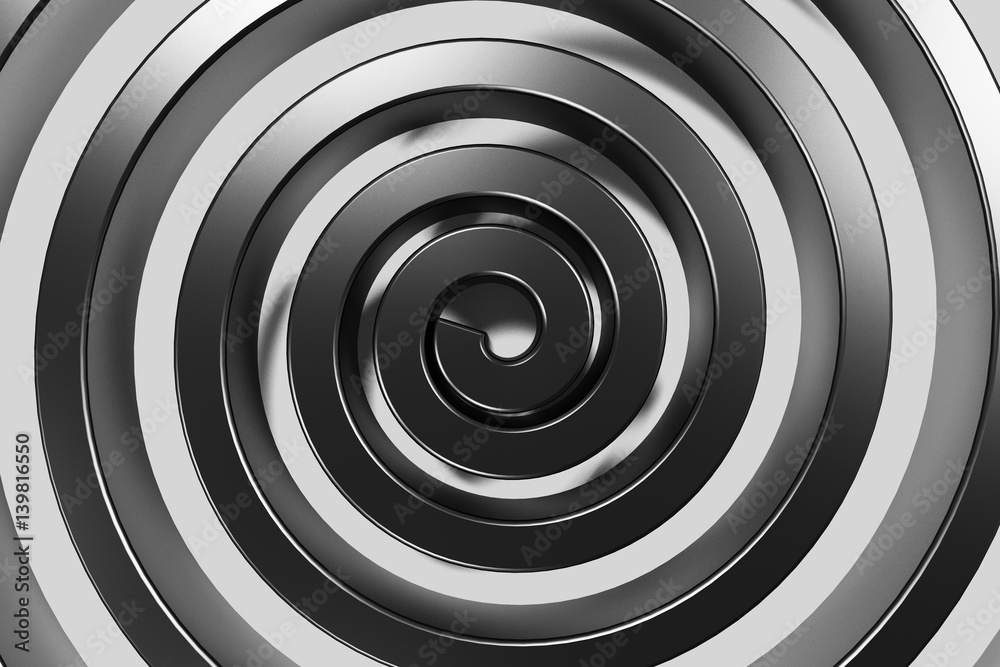 Dark concentric spiral on glowing background Dark concentric spiral on glowing background