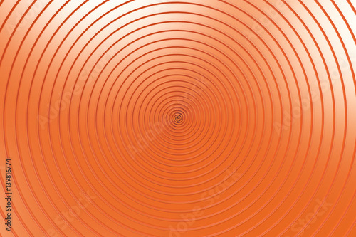 Orange concentric spiral on orange background