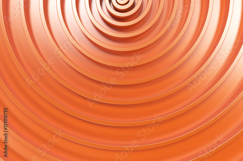 Orange concentric spiral on orange background