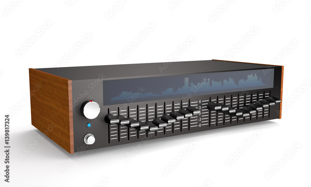 Obraz premium Sound octave equalizer (3d illustration).