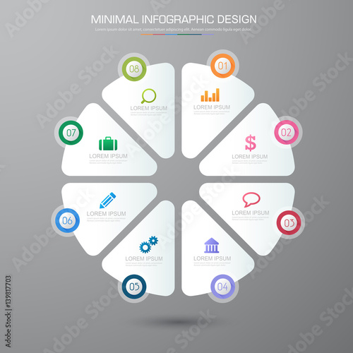 Infographic Elements with business icon on full color background  process or steps and options workflow diagrams,vector design element eps10 illustration