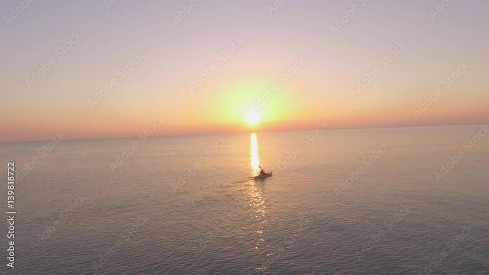 Sunset Sonnenuntergang Aufang Drone Aerial ocean rot & blaue Stunde 