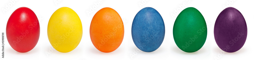 Easter eggs isolated on white background