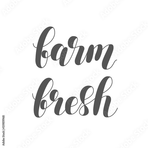 Farm fresh. Brush lettering illustration.