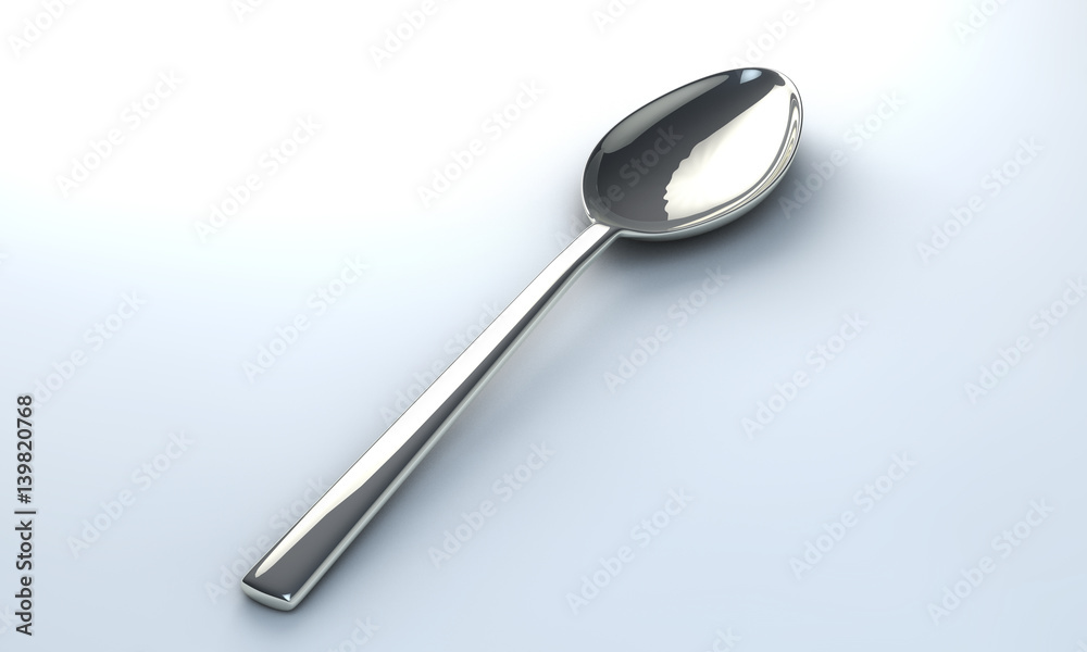 3d rendering of a spoon
