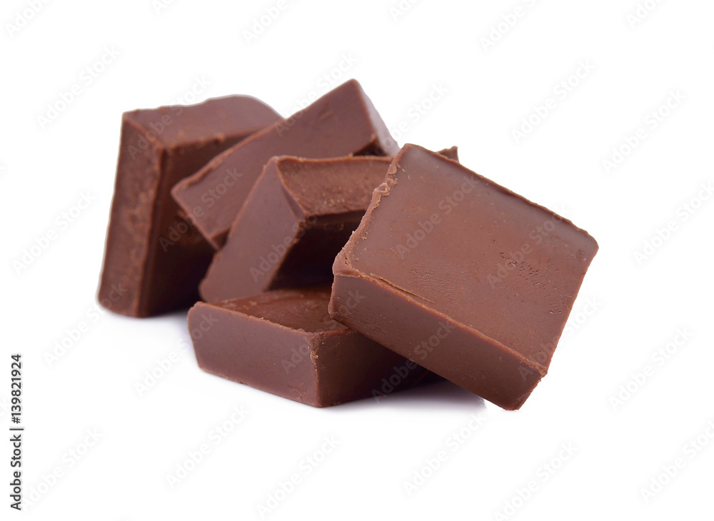 Chocolate bars stack isolated on white background Chocolate bars stack isolated on white background