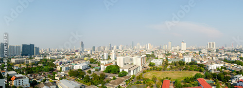The Building City in The Bangkok View of Panorama, Thailand.