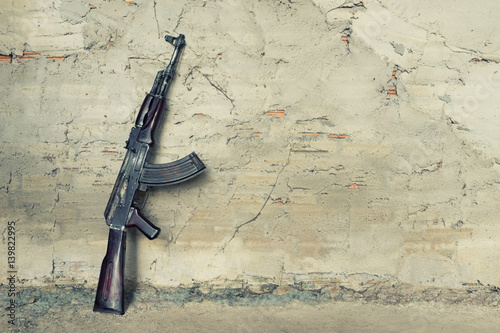 old submachine gun  kalashnikov  AK-47 photo