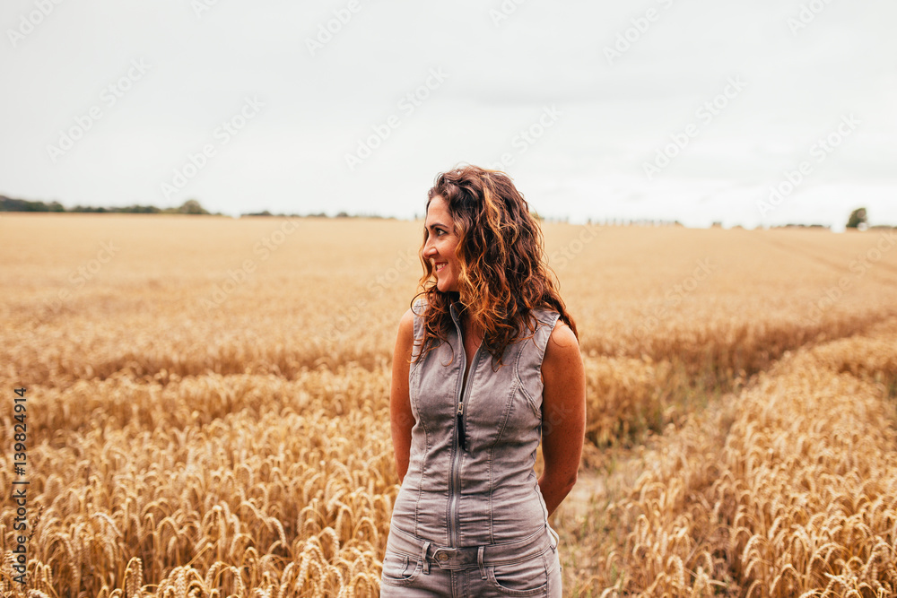 Beautiful Girl in the fields of the harvest Beautiful Girl in the fields of the harvest