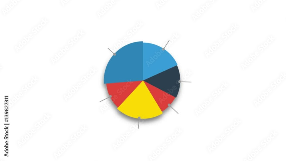 Circle diagram for presentation on white background