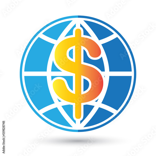 Global finance economy communication, vector illustration.