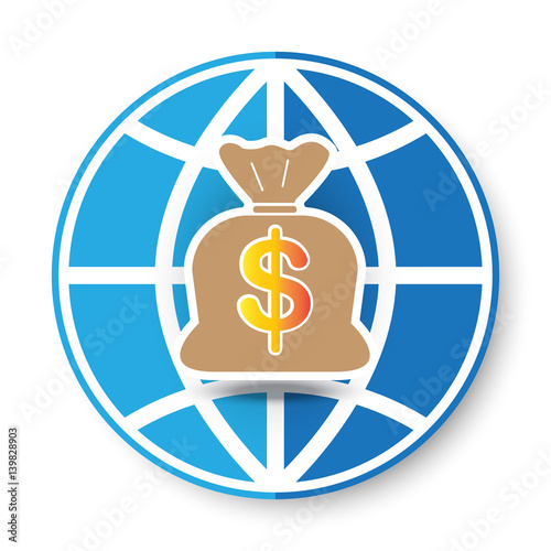Global finance economy communication, vector illustration.