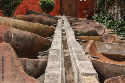 Ancient water pipe, Santa Catalina Monastery, Arequipa, Peru © Uwe Bergwitz