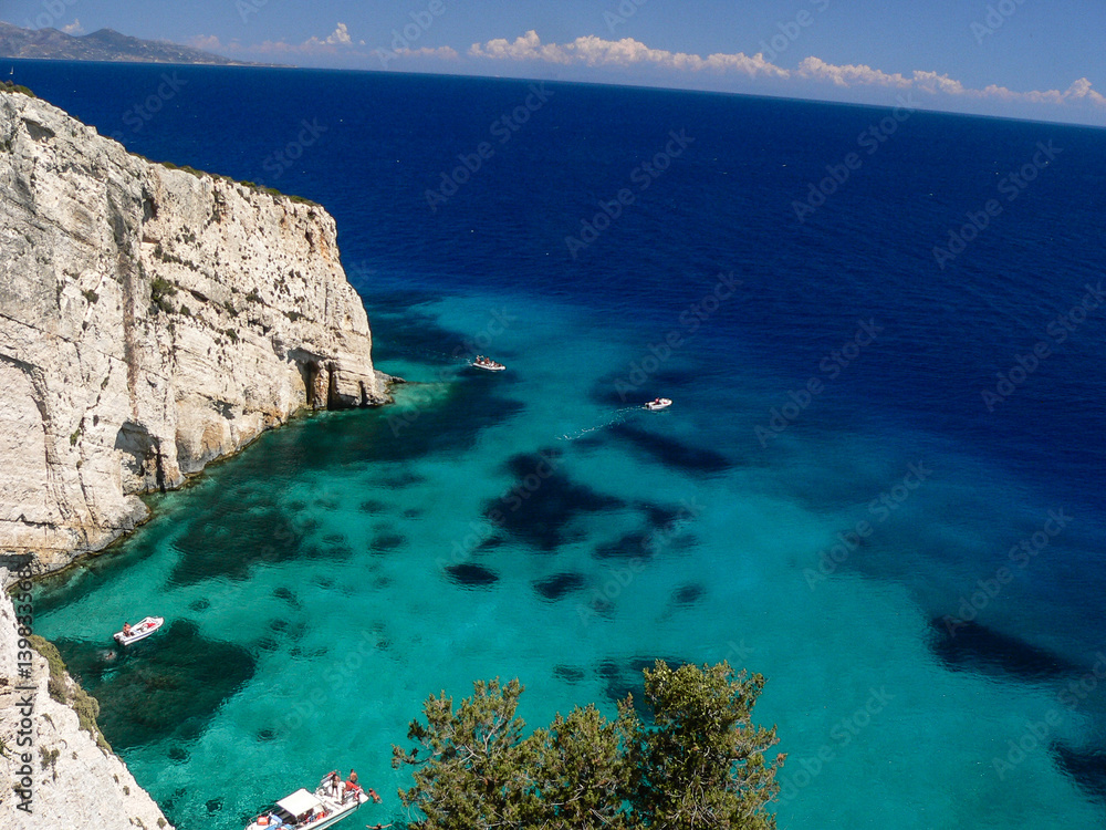 Breathtaking landscape of rocky island of Zakynthos greece