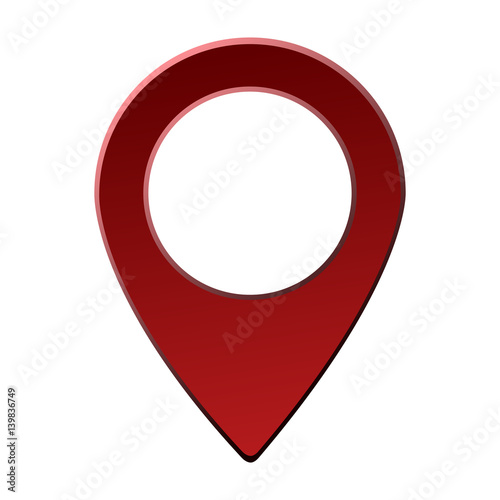 Isolated map pin