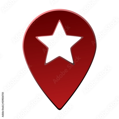 Isolated map pin