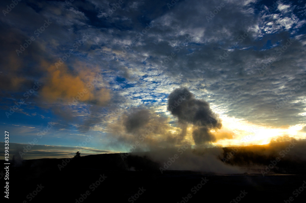 Steam Rising from Vent in Yellowstone