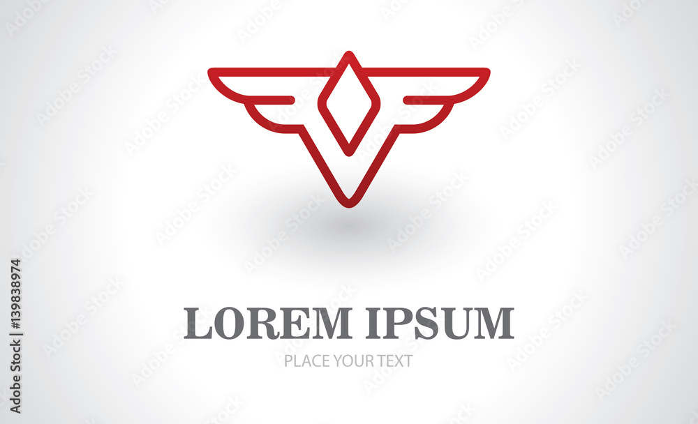 line wing company logo Stock Vector Adobe Stock