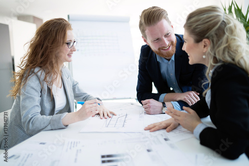 Group of architects working on project