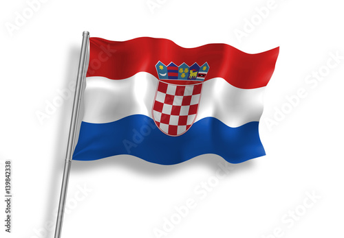Drapeau de Croatie en qualité vectorielle 
