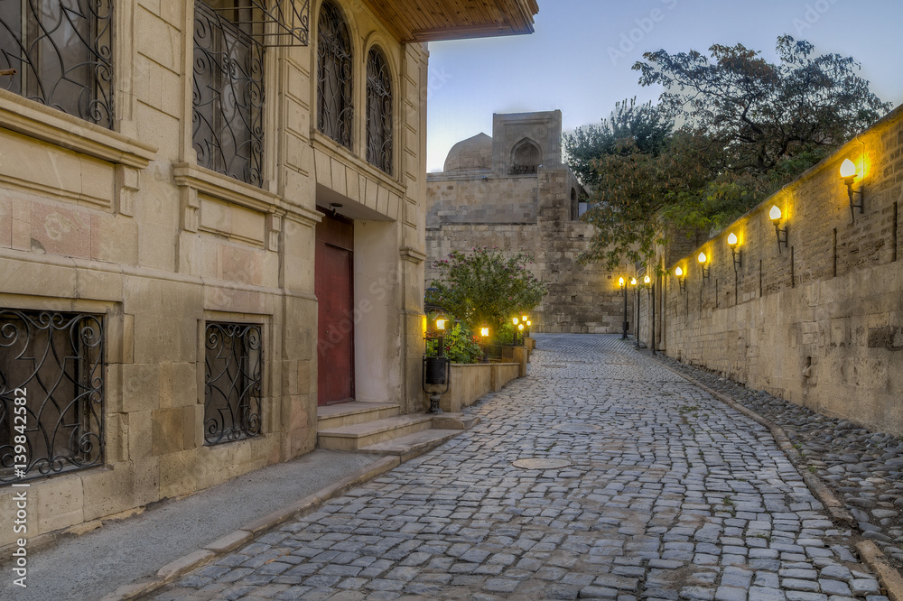 Street in old town, Baku's fortress, Azerbaijan