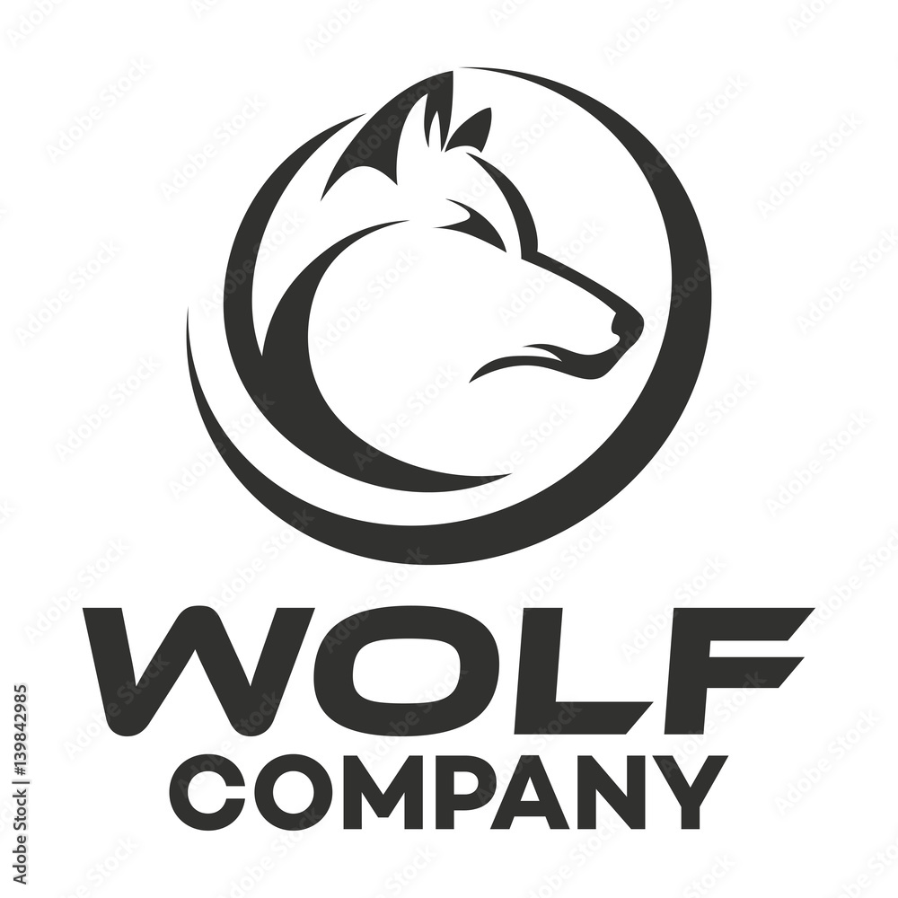Naklejka premium wolf logo