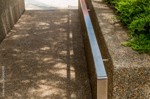 hand on railing : railing to go  at park © n_u_t