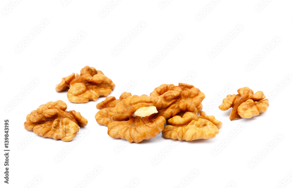 Healthy walnuts isolated on white background Healthy walnuts isolated on white background