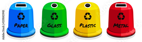 Waste sorting / paper - glass - plastic - metal