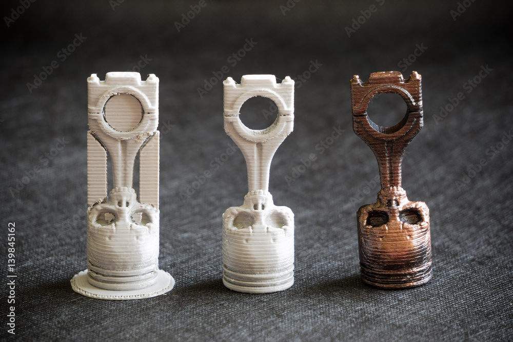 3D printed pistons - obrazy, fototapety, plakaty 