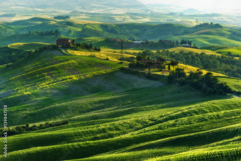 Crete Senesi place in and around Siena and Asciano in spring aura