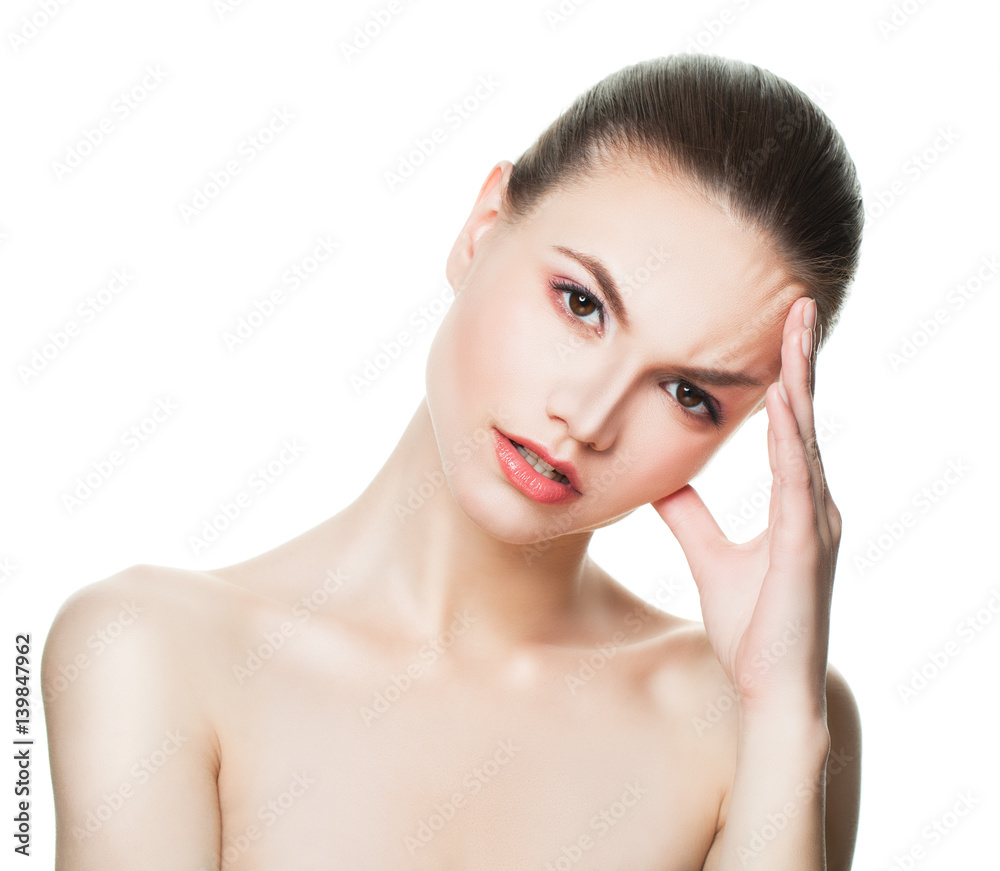 Perfect Woman Spa Model Isolated. Think and Choices Concept Perfect Woman Spa Model Isolated. Think and Choices Concept