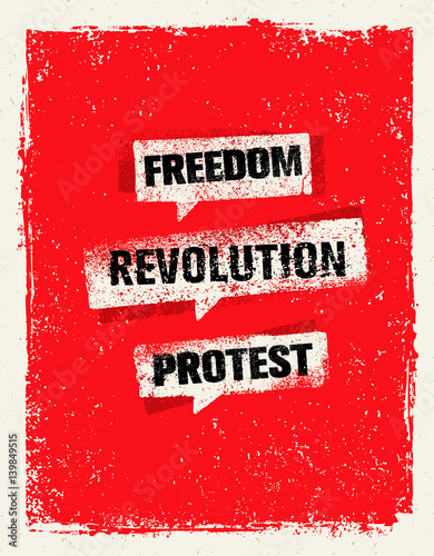 Revolution SocialProtest Creative Grunge Vector Concept on Rough Grunge Background